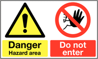 Danger hazard area/do not enter - Multi Message Signs SSW0695