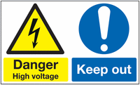 Danger high voltage/keep out  - Multi Message Signs SSW0726