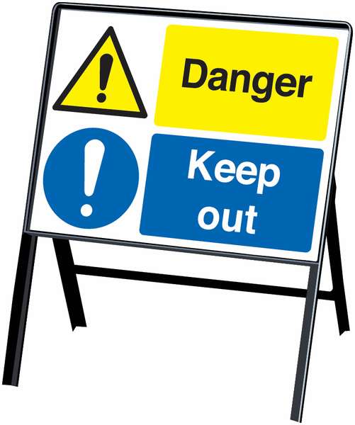 Danger Keep Out Stanchion Sign SSW00793