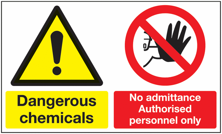 Dangerous chemicals/no admittance  - Multi Message Signs SSW00727