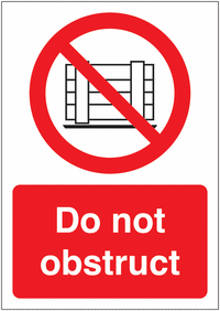 Do not obstruct SSW00605