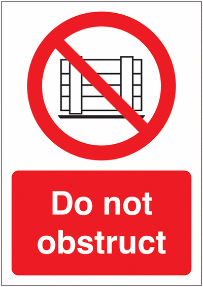 Do not obstruct SSW00605