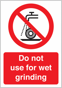 Do not use for wet grinding SSW00611