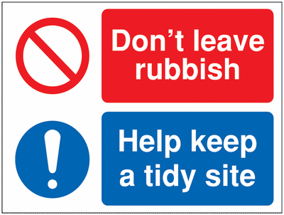 Don't Leave Rubbish/Help Keep... Multi-Message Signs SSW00908