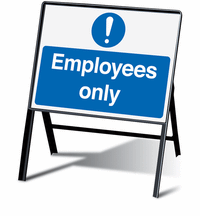 Employees only Signs with stanchion SSW00702