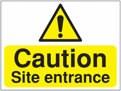 Construction signs-Caution site entrance sign SSW0732