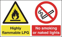 Upgraded Danger Highly Flammable Multi-Message Signs SSW0588