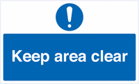 Anti slip floor signs -Keep area clear  SSW00734