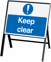 Keep clear Signs with stanchion SSW00703