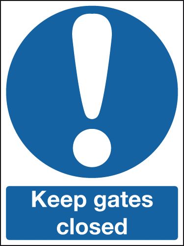 Keep Gates Closed Sign - SSW00798