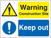 warning construction site -keep out Sign SSW0737