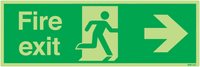 Glow In The Dark Fire Exit Signs (Right-Facing) SSW0500