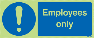 Nite-Glo Photoluminescent Employees Only Signs SSW00772