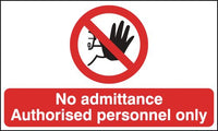 Anti slip Floor signs - no admittance authorized personnel only  SSW00760