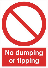No Dumping Or Tipping Sign SSW00553