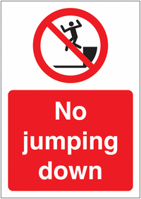 No jumping down sign  SSW00614