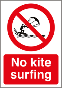 No kite surfing Allowed Sign SSW00560