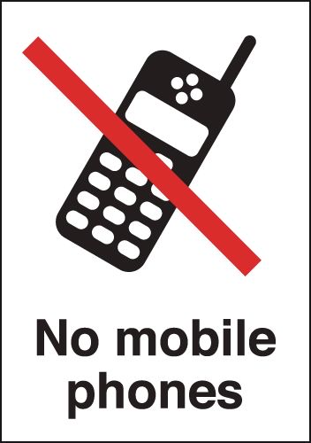 No mobile phones mobile phone sign SSW0626