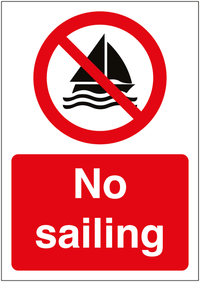 No sailing Allowed Sign SSW00571