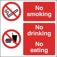 No smoking/drinking or eating sign SSW00625