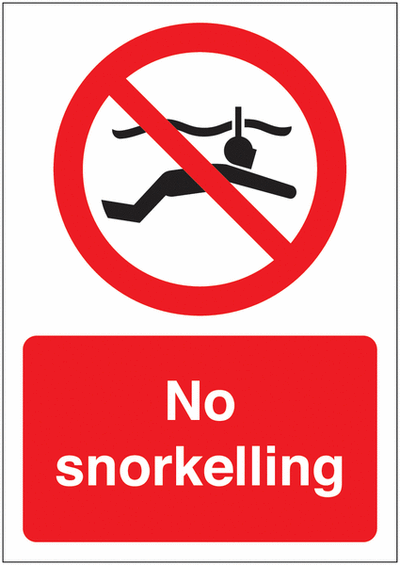 No snorkeling Allowed Sign SSW00563