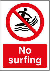 No surfing sign SSW00574