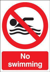 No swimming  Allowed Sign SSW00582