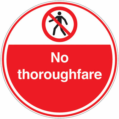 Anti-Slip Floor Signs - No thoroughfare SSW00752