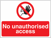 No Unauthorised Access Construction Signs SSW00789