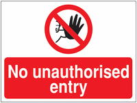 No Unauthorised Entry Construction Signs SSW0780