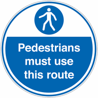 Anti-Slip Floor Signs - pedestrians must use this route SSW00739
