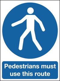 Pedestrians must use this route SSW0742