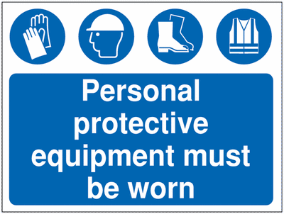 Personal Protective Equipment Must.. Construction Signs SSW00921