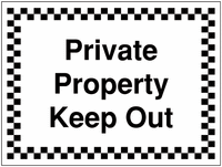 Construction Signs -Private Property Keep Out SSW000965