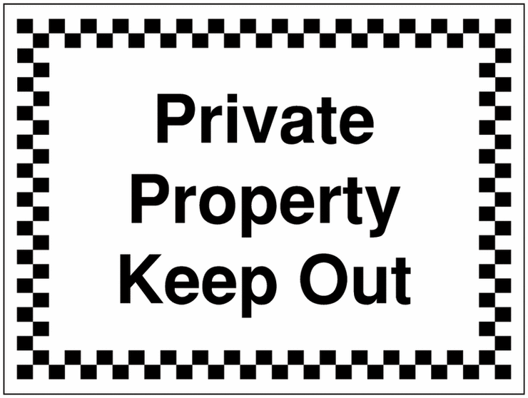 Construction Signs -Private Property Keep Out SSW000965