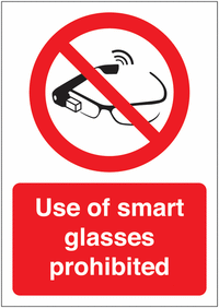 Use of smart glasses prohibited  SSW00618