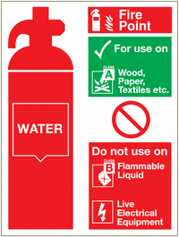 Water Fire Extinguisher Fire Point Construction Signs SW00840