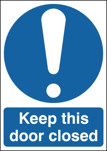 keep this door closed signs  SSW00794