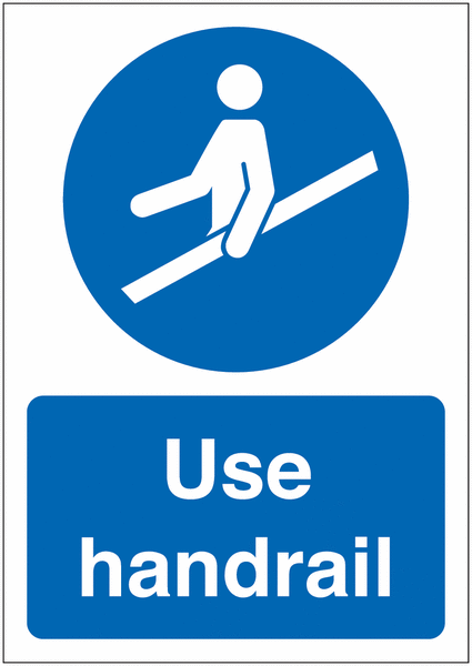 Use Handrail Sign SSW00795