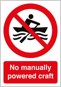 No manually powered craft Sign SSW00558