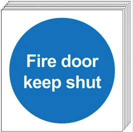 Fire Door Keep Shut Signs (No Symbol) 6 Pack SSW0331