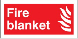 Plastic And Vinyl Fire Blanket Signs SSW0297