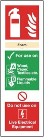 Foam Fire Extinguisher Sign - Colour-Coded SSW0285
