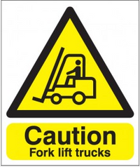 Caution Fork Lift Trucks Signs SSW0045