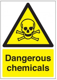 Dangerous chemical hazard signs SSW0218
