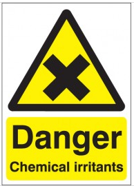 Danger Chemical Irritants Signs SSW0217