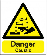 Danger Caustic Signs SSW0215