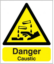 Danger Caustic Signs SSW0215
