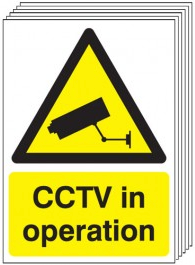 CCTV In Operation Signs - 6 Pack SSW0057