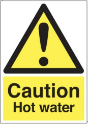 Caution Hot Water Signs SSW0267